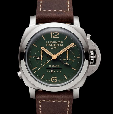 panerai luminor gmt green|luminor panerai gmt price.